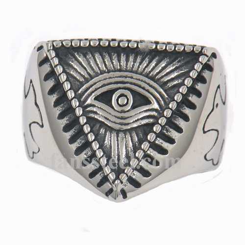 FSR12W05 tringle all seeing eye god's cross ring - Click Image to Close